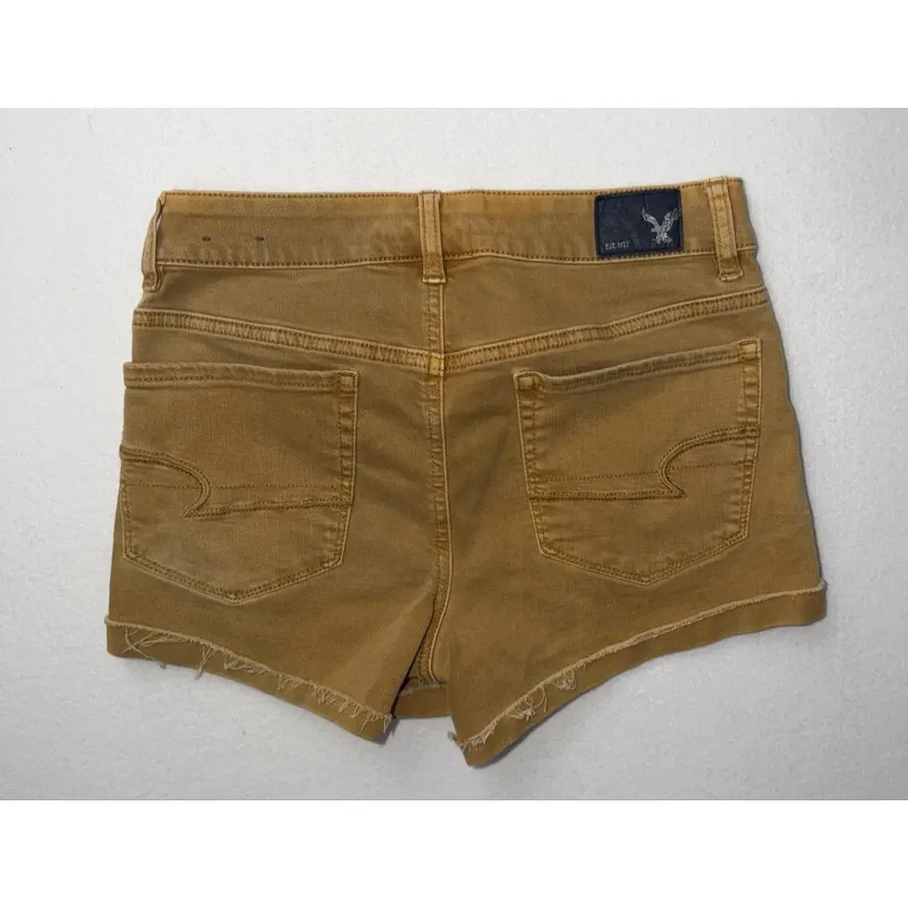American Eagle women’s super super stretch hi rise shortie jeans shorts